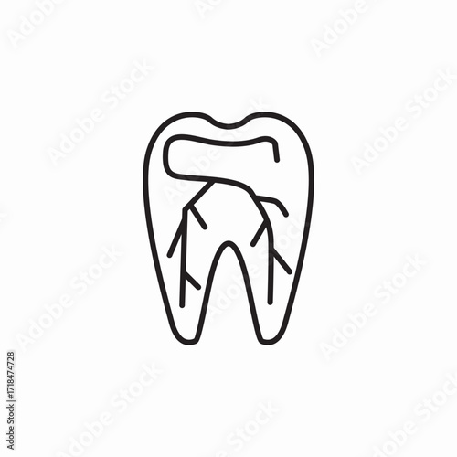 dental nerves icon sign vector