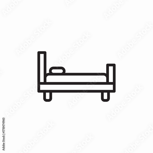 sleep bed icon sign vector