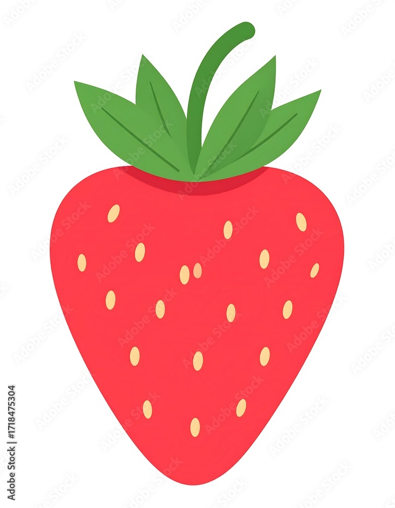 Fototapeta premium Simple strawberry illustration
