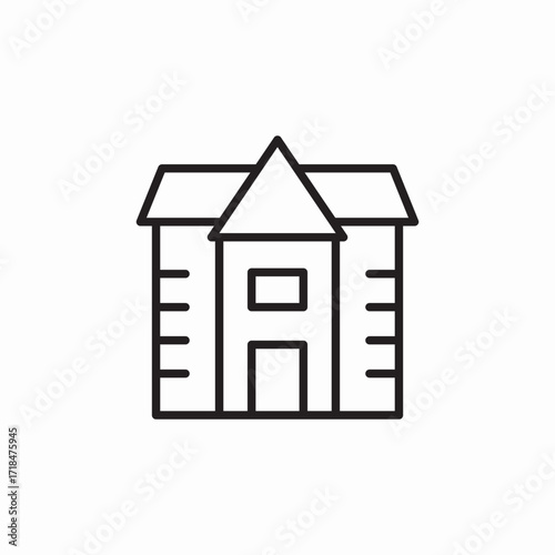 house real estate icon sign vector