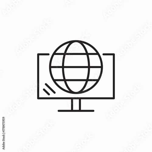 internet world icon sign vector