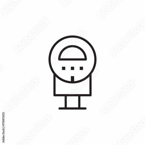 park meter icon sign vector