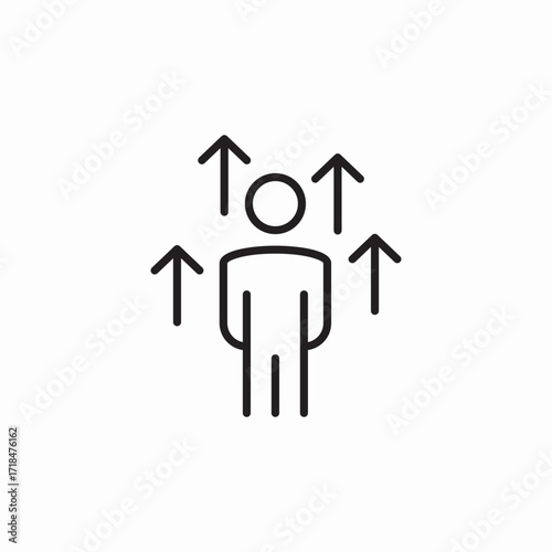 person growth icon sign vector