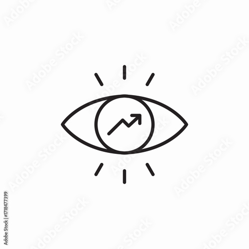 progress growth eye view icon sign vector