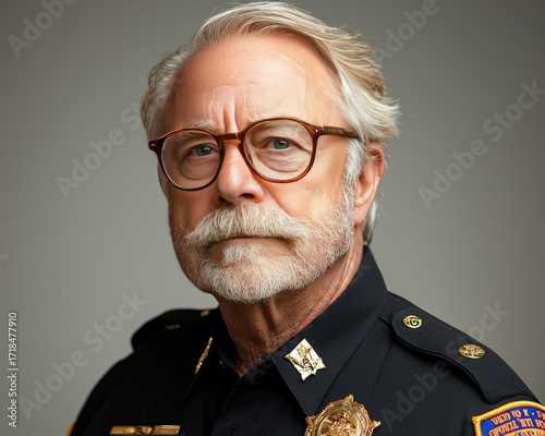 Serious-looking man in uniform