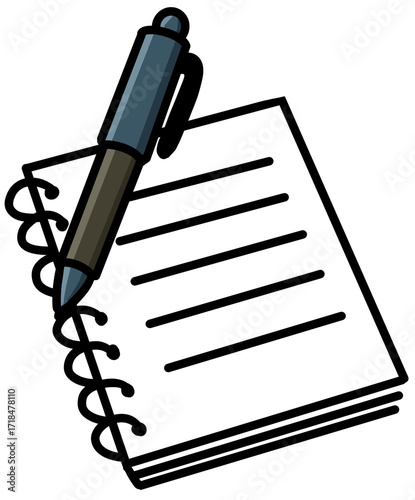 notebook and pen