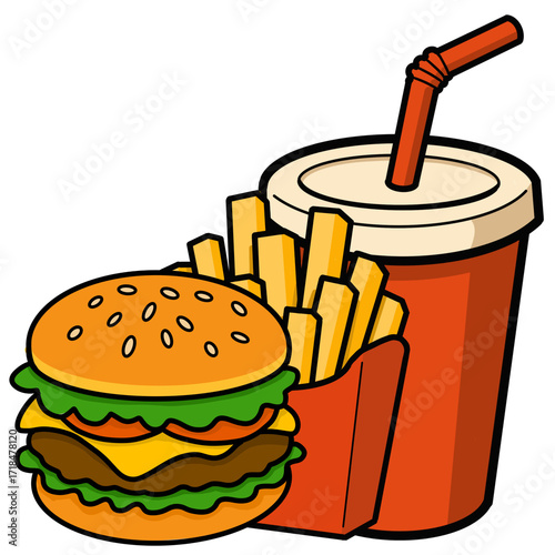 fast food illustration