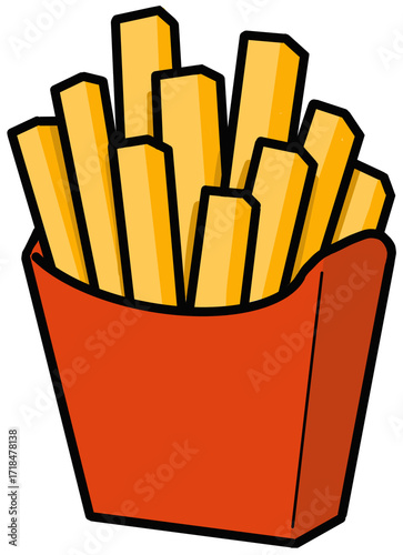 french fries with ketchup