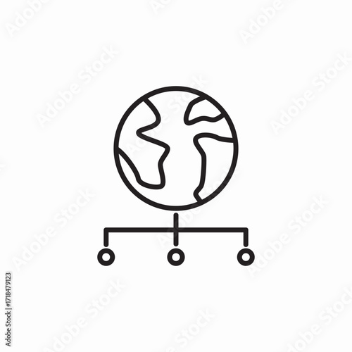 world planet hierarchy icon sign vector