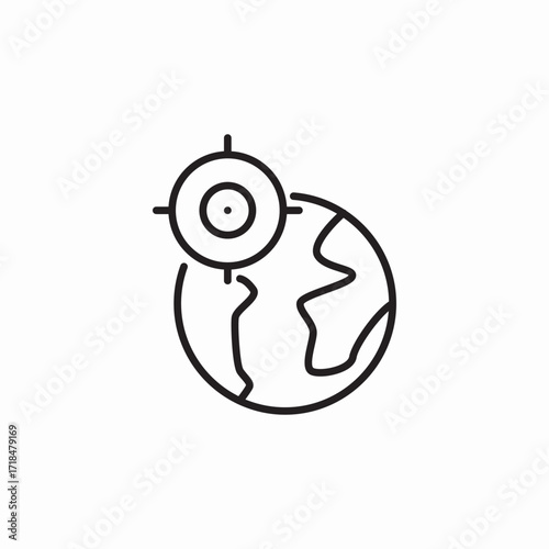 world target icon sign vector
