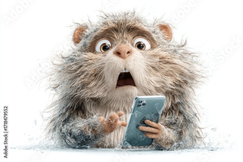 Adorable hamster's morning panic with smartphone. Crypto pros and cons. The truth about crypto: profits, problems and pressure. Avoid crypto loss. Crypto finance facts.