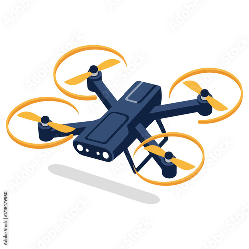 Modern drone technology for aerial photography and videography.