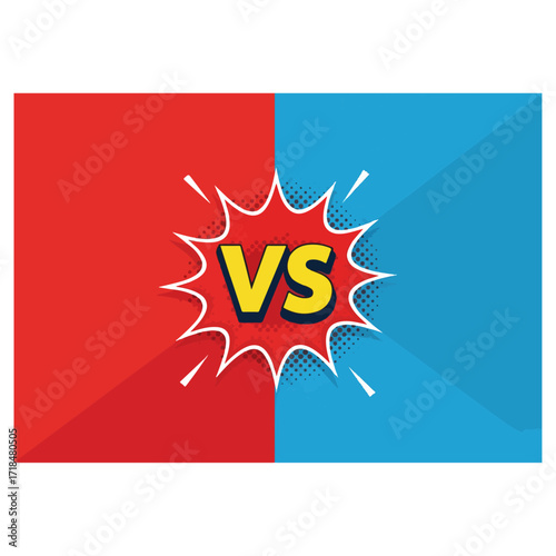 Red and Blue Battle - A Visual Representation of Competition.
