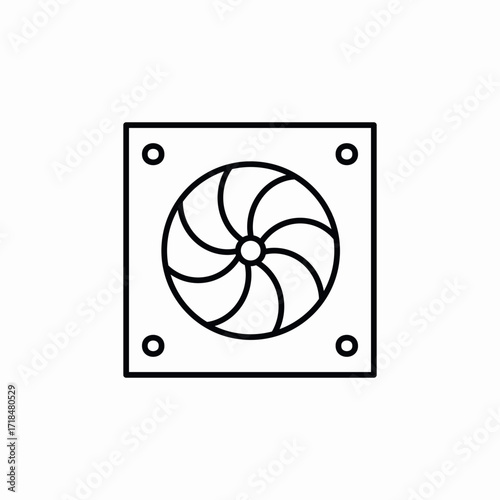 computer cooler icon sign vector