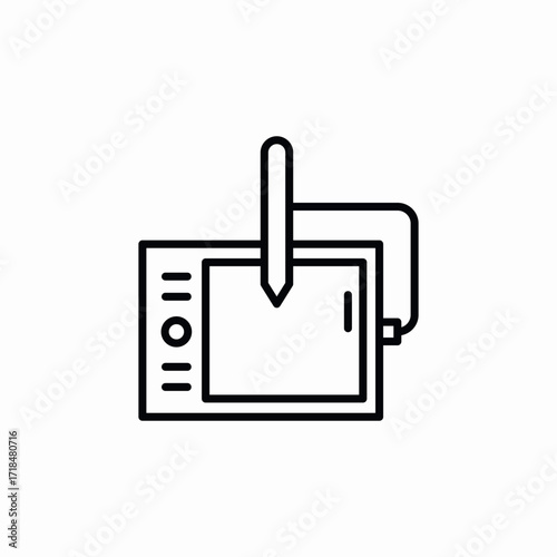 drawing tablet icon sign vector