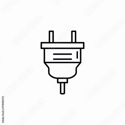 electricity plug icon sign vector
