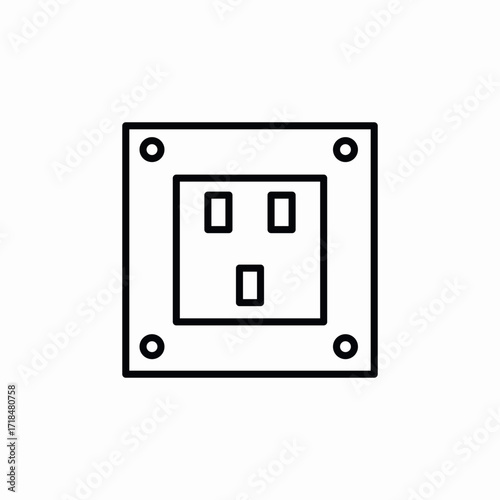 electrcity socket icon sign vector