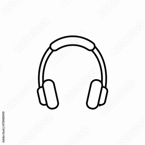 headphones music icon sign vector
