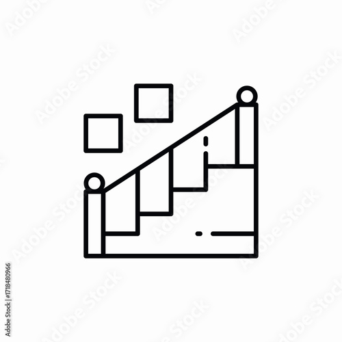 home stairs floor icon sign vector