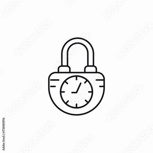 lockpad time icon sign vector