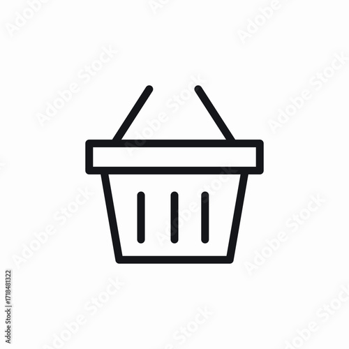 shopping basket icon sign vector