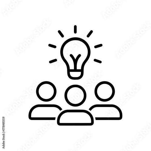 Team Idea icon vector
