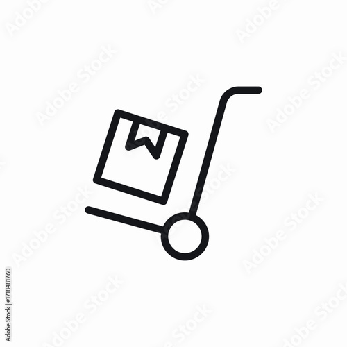 warehouse trolley icon sign vector