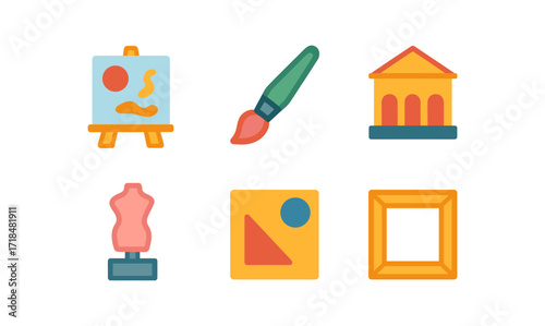 Artistic tools and icons collection for creative design projects
