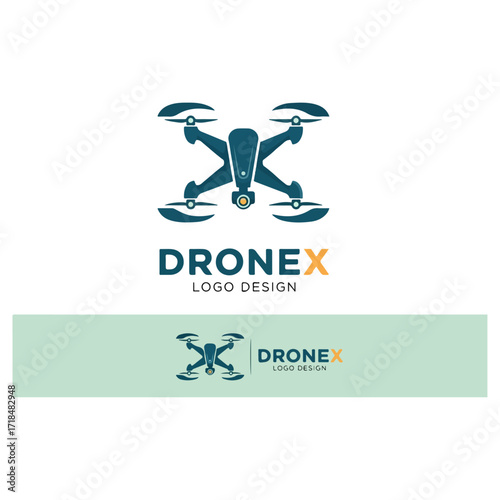 DroneX Logo Design - Modern Technology and Innovation.