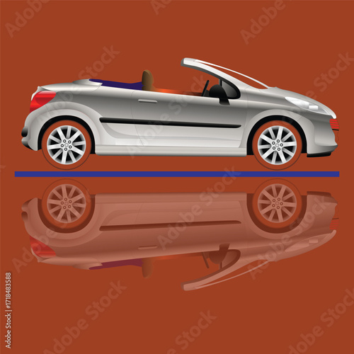 ilustrasi mobil sport super cepat