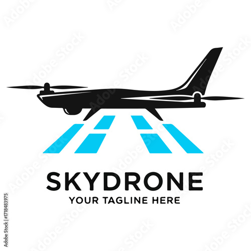 SkyDrone Logo - Modern Drone Technology and Innovation.