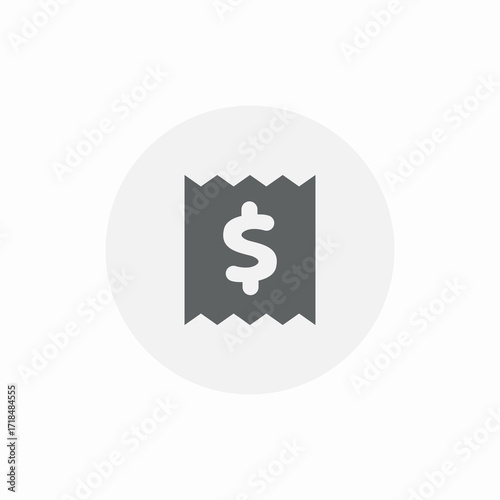 document receipt icon sign vector
