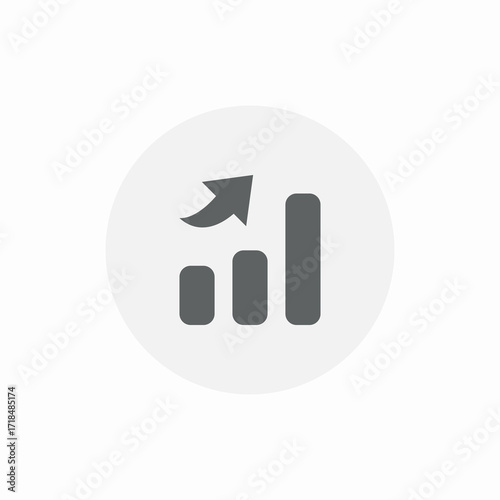 rising finances icon sign vector