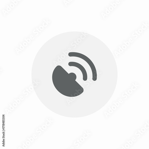 satellite dish icon sign vector