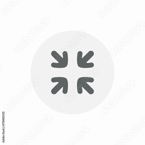 video screen minimize icon sign vector