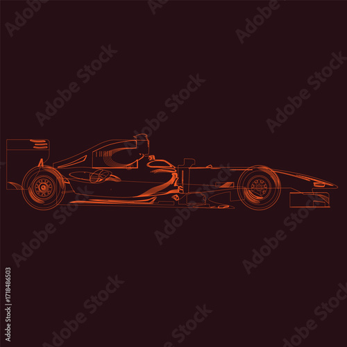 ilustrasi mobil sport super cepat