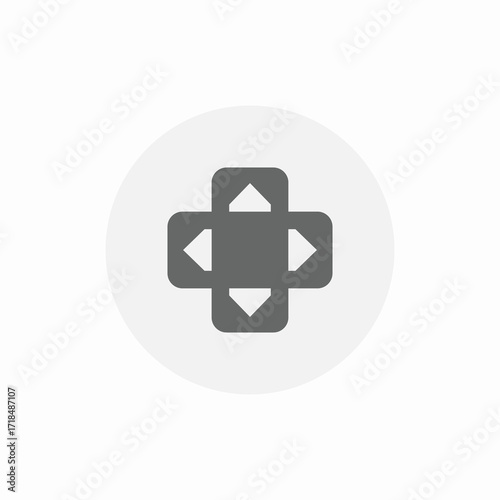 arrow scroll feature icon sign vector
