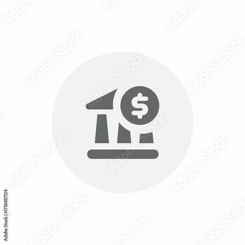 bank wealth icon sign vector