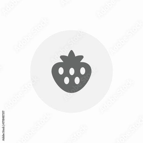 frsh strawberry icon sign vector