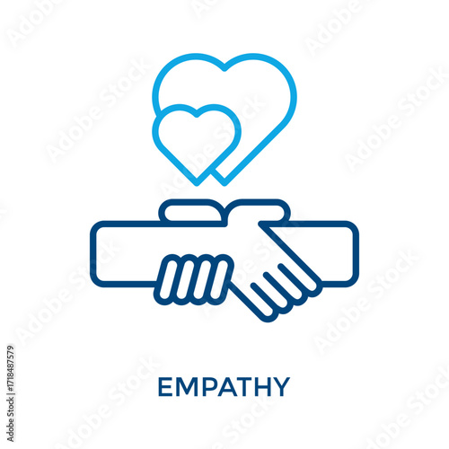 Empathy Icon Outline Color Style. Vector Illustration For Graphic Design