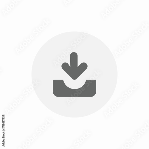 message section receive icon sign vector