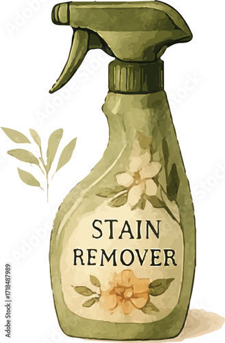 Eco Stain Remover Spray Bottle Vector Art