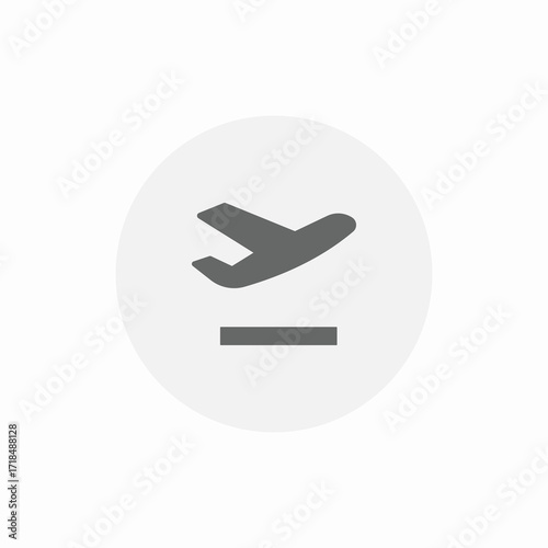 plane travel depart icon sign vector