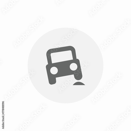 road difficulties icon sign vector
