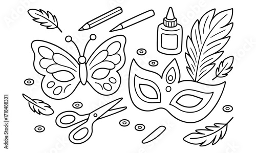 Diy carnival mask workshop for creative fun - craft design for kids and adults