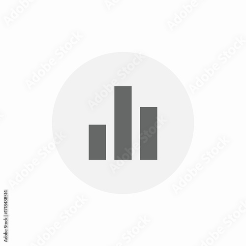 uneven bar chart icon sign vector