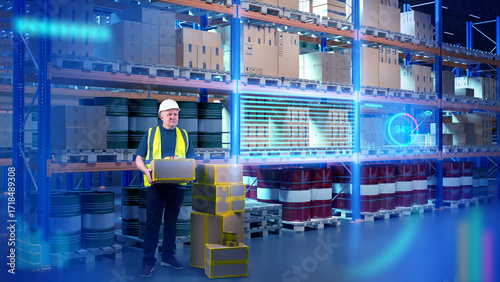 Man working at innovative w...