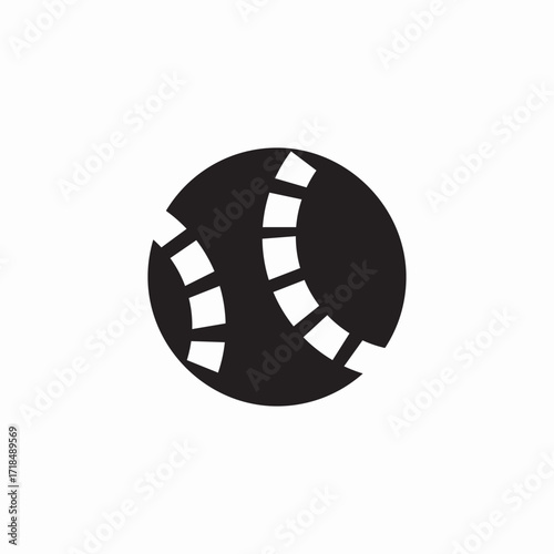 baseball ball icon sign vector