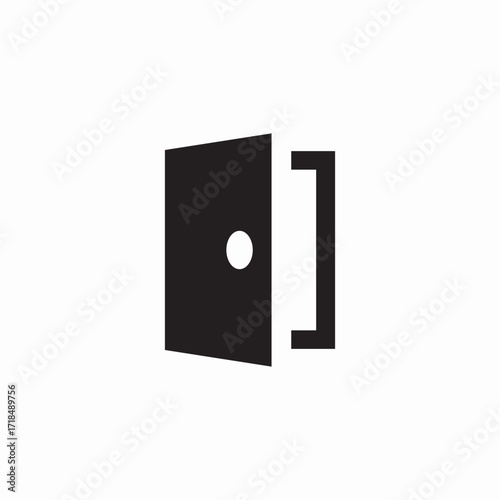 door entrance icon sign vector