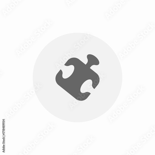 incomplete puzzle piece icon sign vector